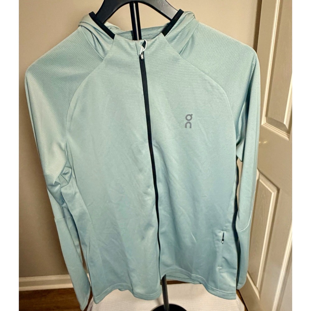 On Running Climate Zip Hoodie Mens Blue Lightweight Jacket 1WE1033.1922 L